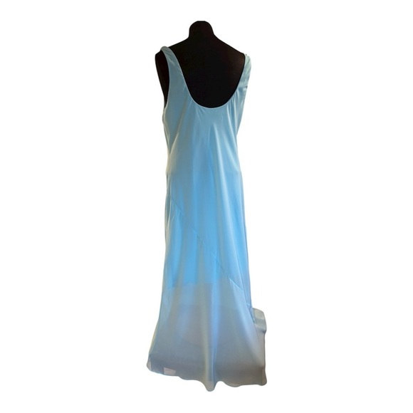 Abercrombie & Fitch Cocktail Dress Cowl Neck Sky Blue Sleeveless Size L - Picture 5 of 11